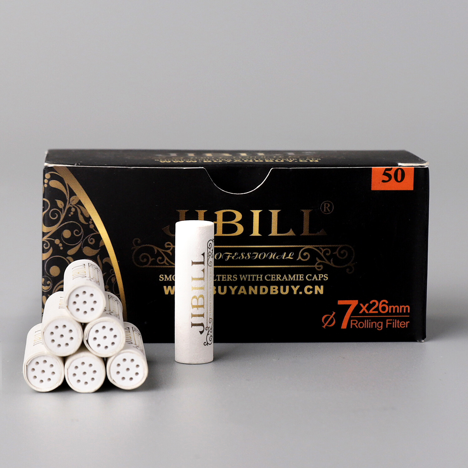 MUXIANG 50pcs 7mm Activated Carbon Filters Wooden Pipe Smoking Rolling Paper