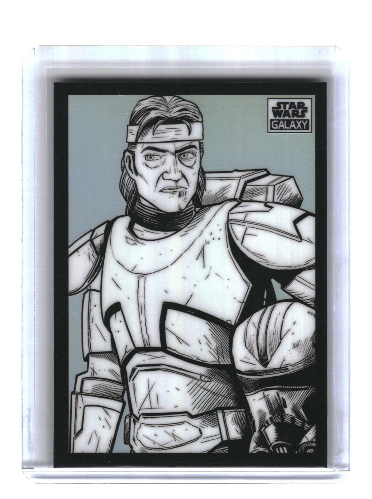 2022 Topps Chrome Star Wars Galaxy #BV-88 Hunter Base Card Sketch Variation