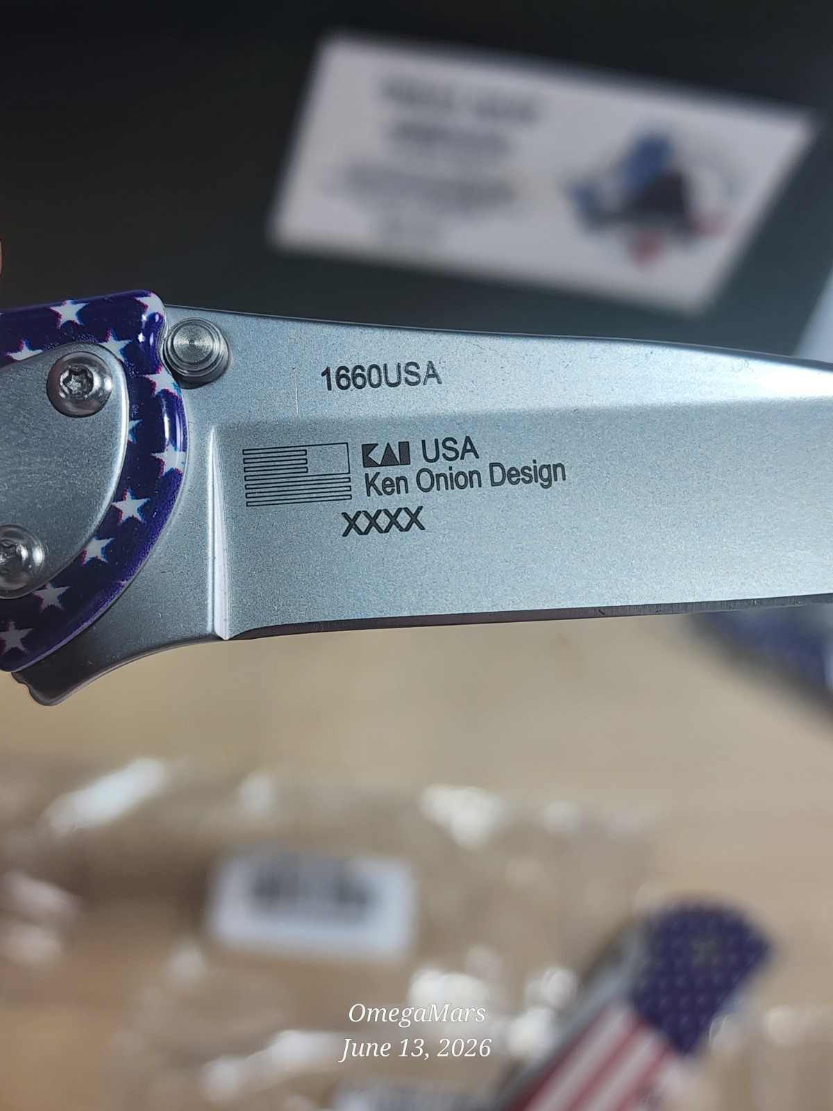 Kershaw USA Flag Leek, 1660USA, Stars & Stripes on Scales, Brand New Blem, USA!