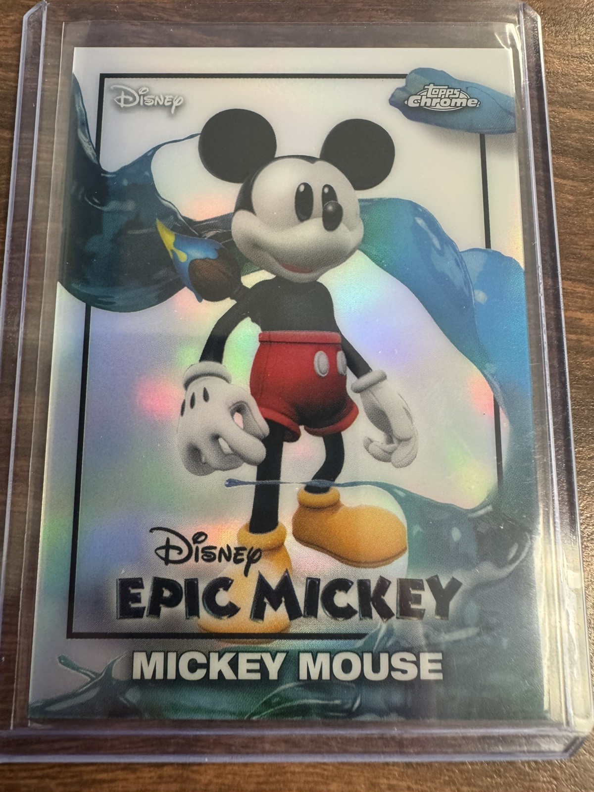 2026 Topps Disney Neon Chrome Mickey Mouse Epic Mickey Refractor #EM-20