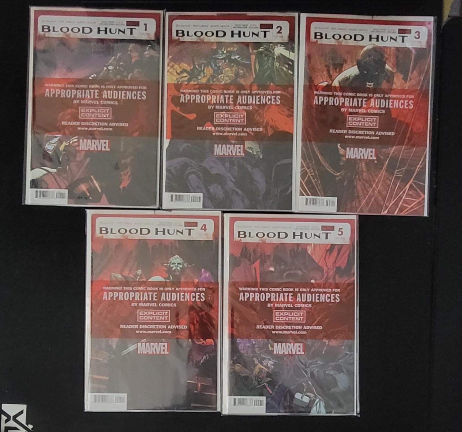 Blood Hunt #1-5 Lot Red Band Set Marvel 2024 Polybagged