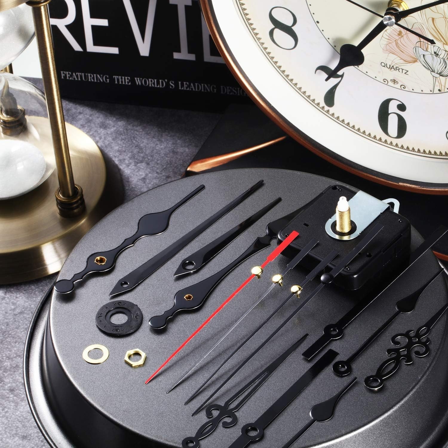 Precision Clock Movement Mechanism Set – 2 High Torque Units with Hands Included