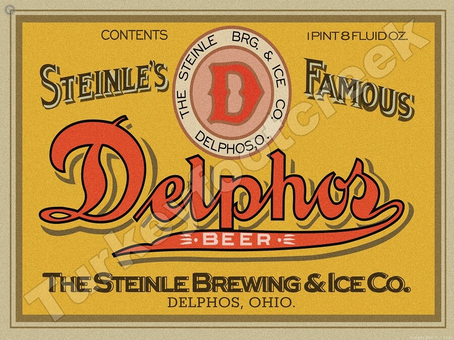 Delphos Beer Label 9″ x 12″ Metal Sign