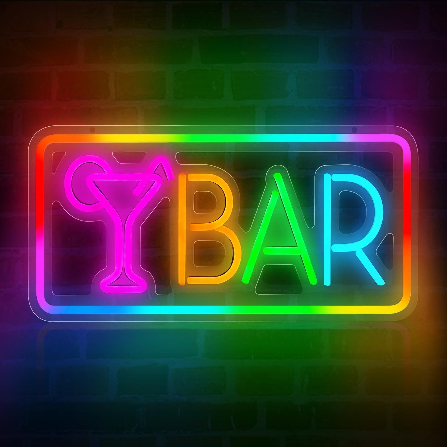Bar Neon Sign, LED Sign for Wall Decor, LED Neon Light Signs for Home, USB Po…