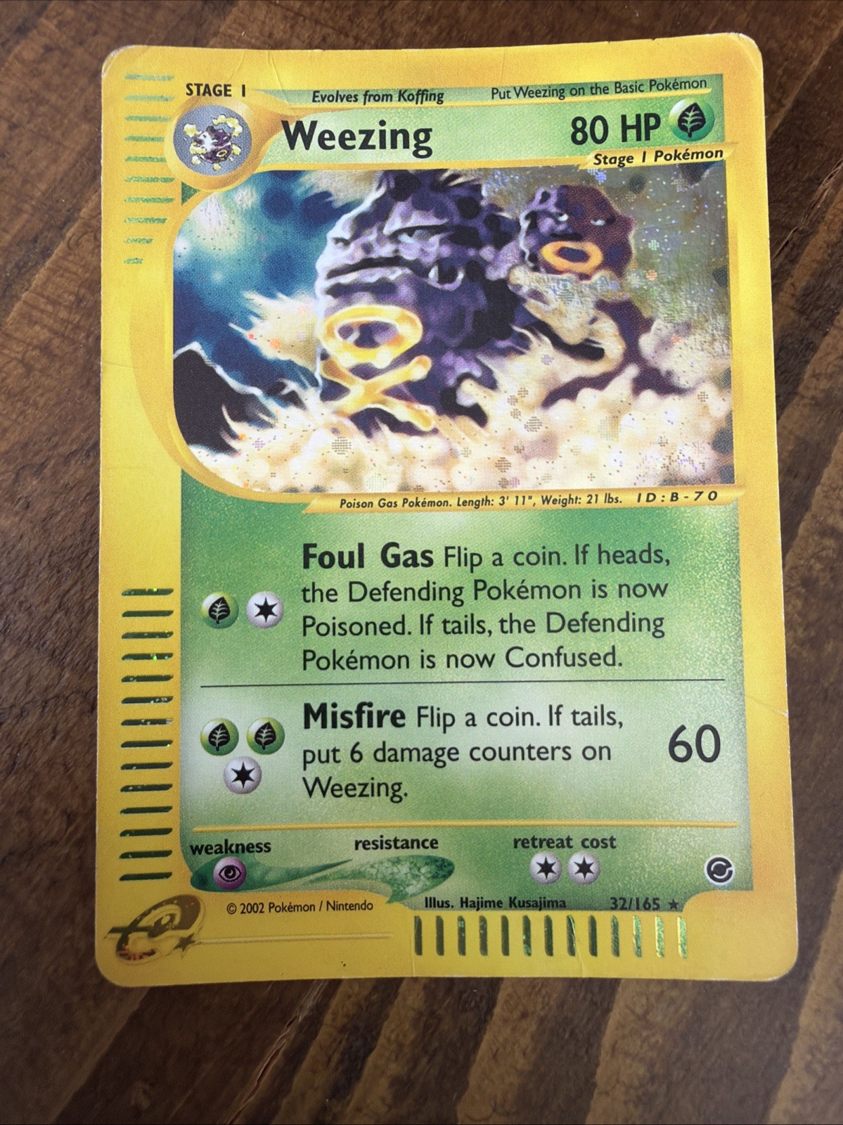 Weezing 32/165 – Expedition – HOLO – Pokémon TCG WOTC 2002