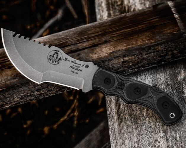 TOPS Tom Brown Tracker T-3 Fixed Knife 5.5″ 154CM Steel Blade Micarta Handle