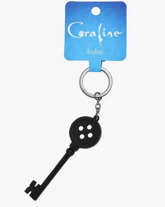Loungefly Coraline Other World Button Key Metal Keychain Licensed New w/Tag
