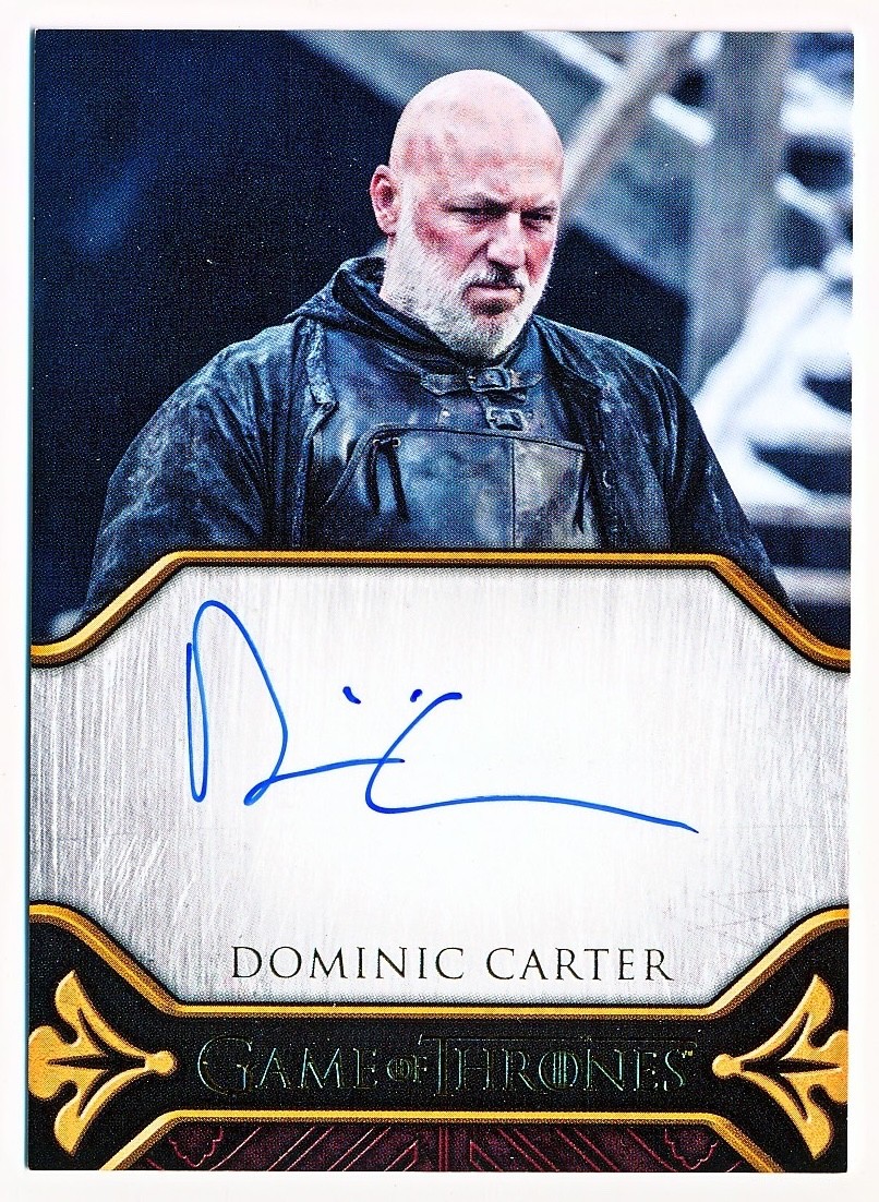 Game of Thrones Legends of the Realm Dominic Carter Legacy Autograph Auto #NNO
