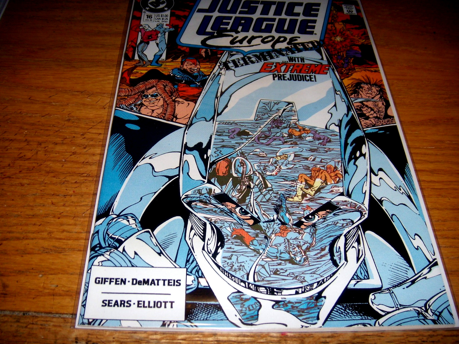 JUSTIC LEAUGE CUROPE TERMANATED #16 DC COMICS 9.2+ NEAR MINT FREE SHIP 1990