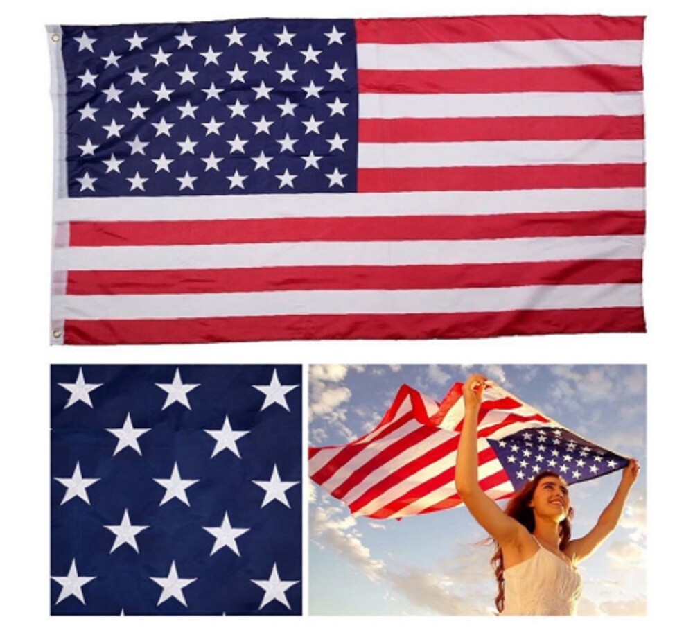 3’x5′ FT American Flag Patriotic USA US United Stripes Stars Brass Grommets US