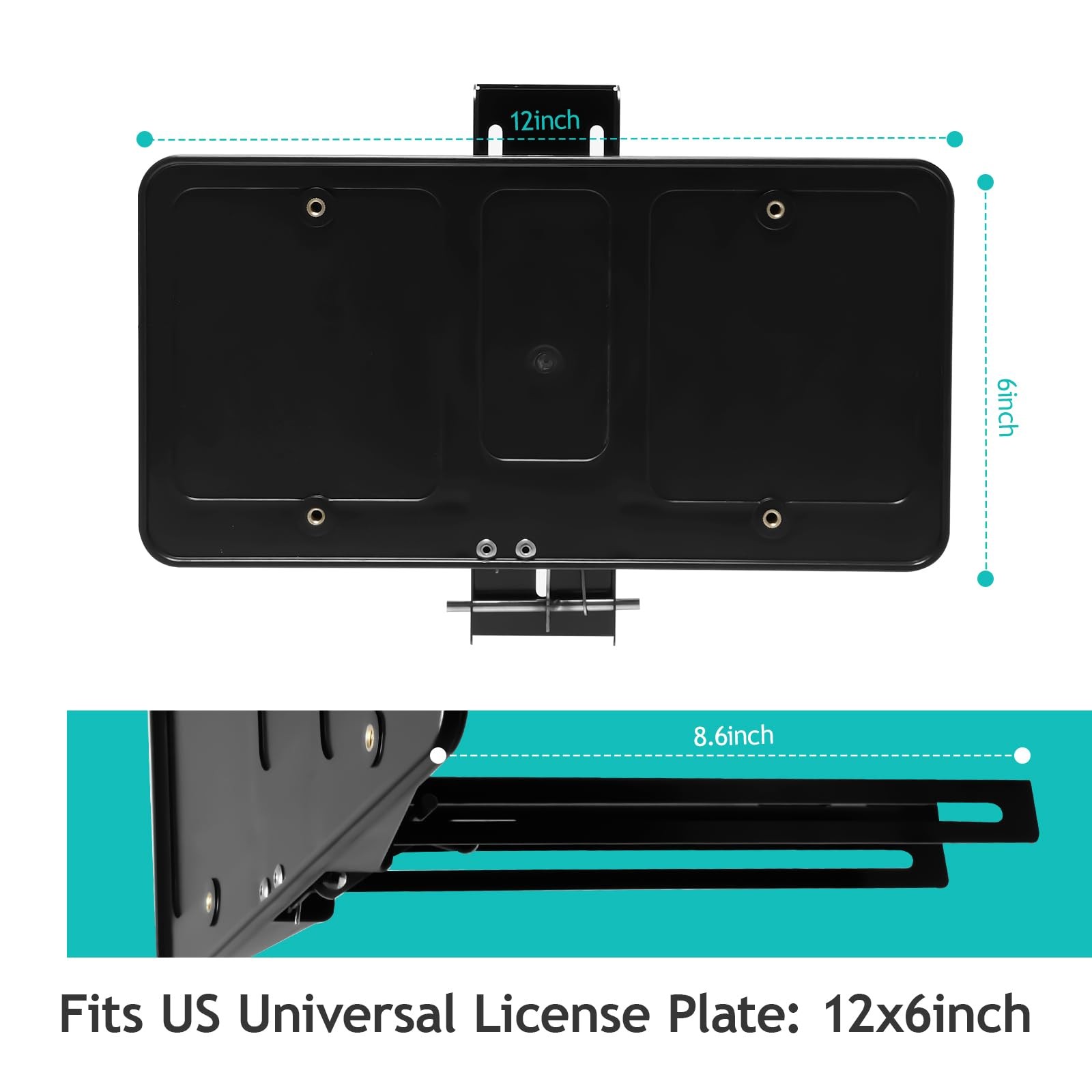 Universal US Flip-Up Front License Plate Frame, License Bracket Holder for Di…