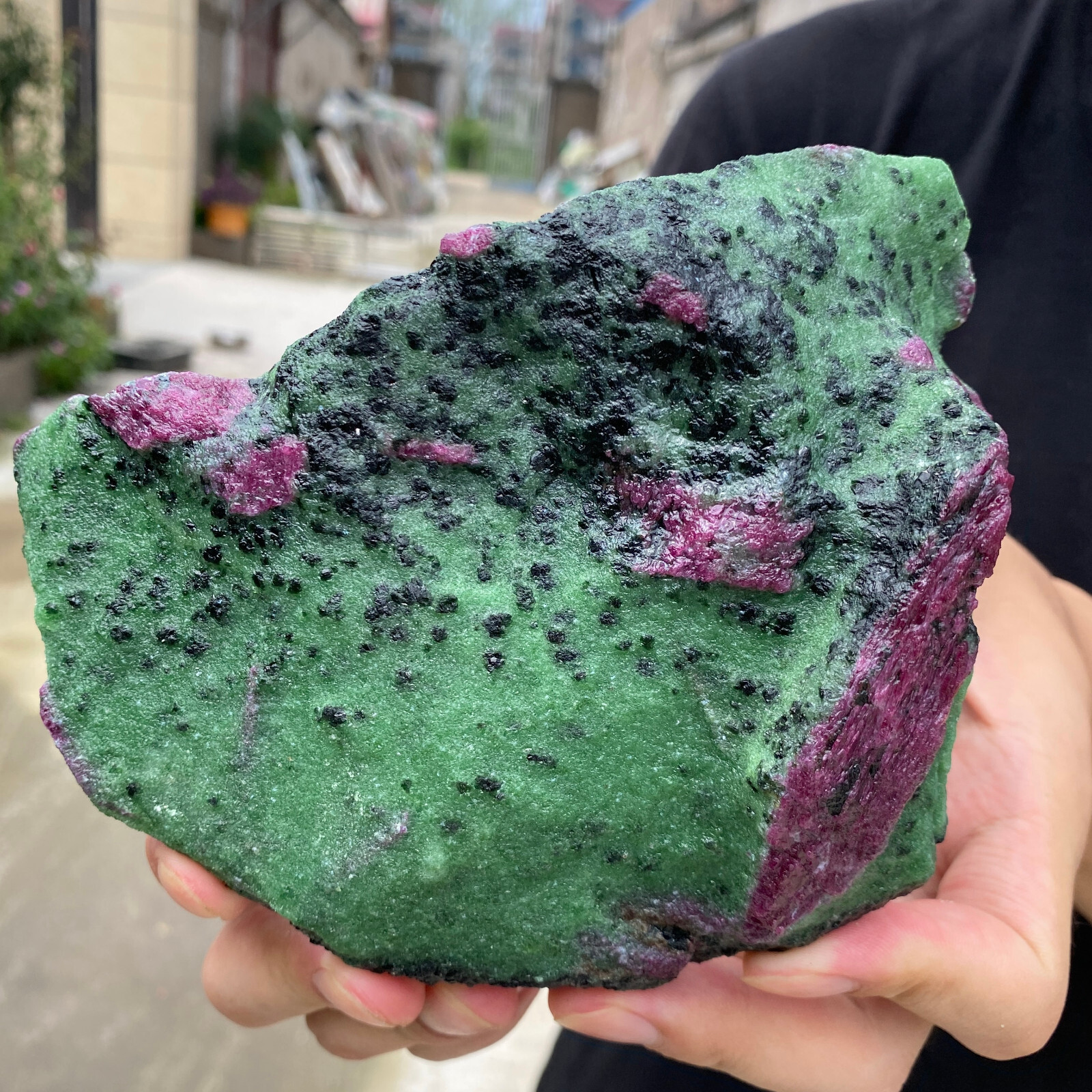 2.6lb Rare Natural Ruby Zoisite Quartz Crystal Gemstone Rough Mineral Specimen