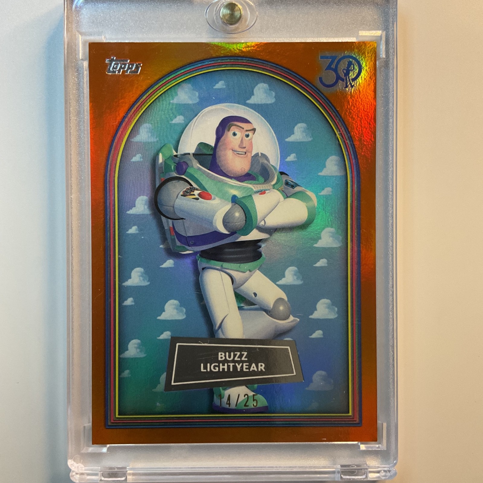 2025 Topps Toy Story Buzz Lightyear Orange Foil 14/25