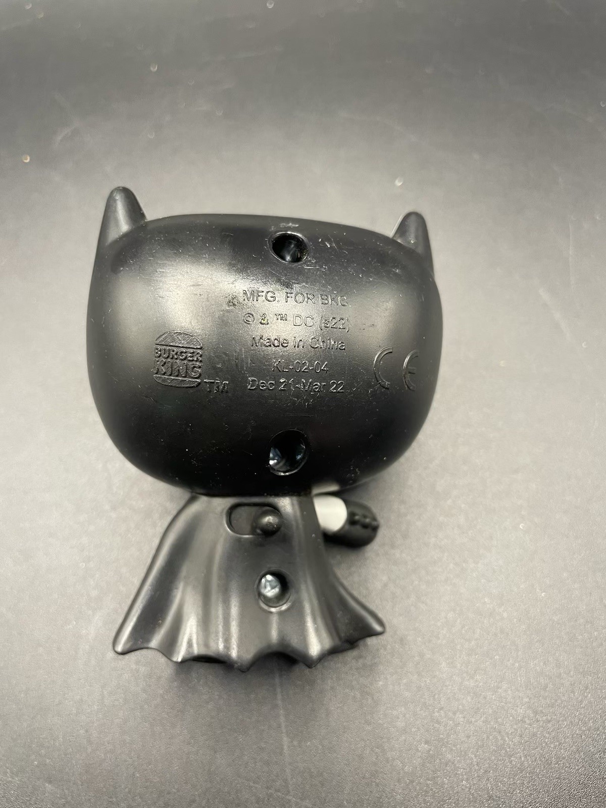 Burger King DC Batman Bobblehead Figure Plastic Black/Gray/Yellow (1 Pack)