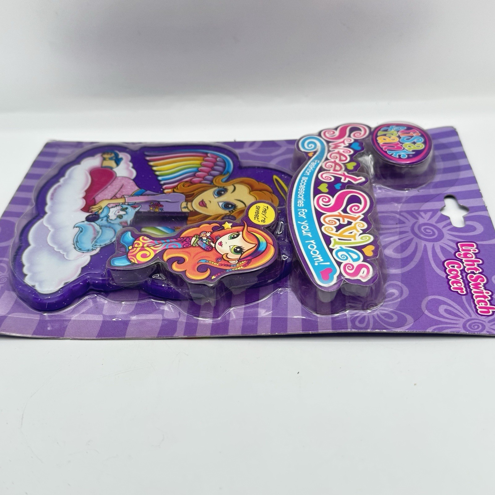 Lisa Frank Sweet Styles Light Switch Cover Angel Cat Purple Wall Plate