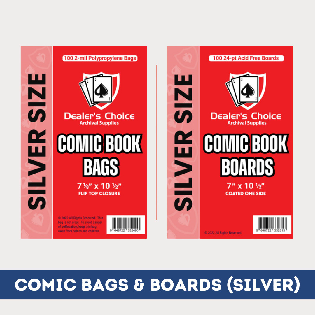 1000 Comic Book BAGS & Comic Book BOARDS (Silver Size)