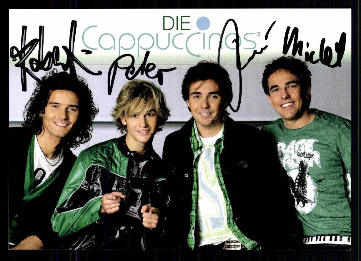The Cappuccinos Autograph Card Original Signed ## BC 36449
