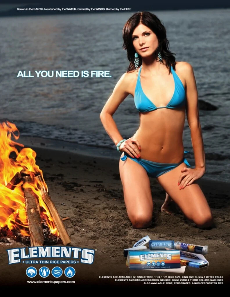 ELEMENTS 1 BOX ElEMENTS 300 X 1 1/4 (1.25) ROLLING PAPERS ULTRA THIN RICE 20 PK