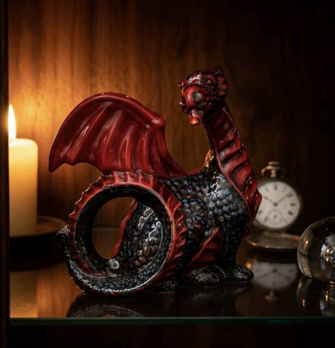 Royal Doulton Flambe Dragon figurine, model HN3552.