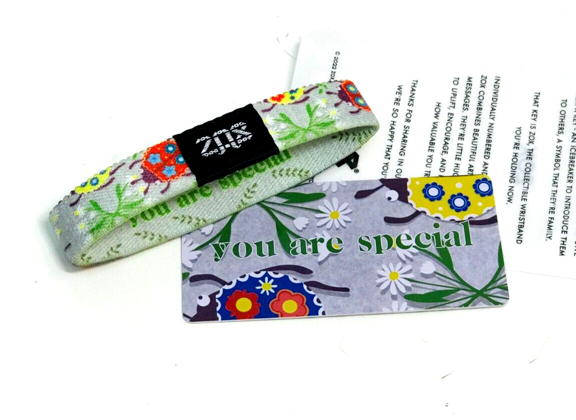 ZOX **YOU ARE SPECIAL** Silver Small Single Wristband w/Card