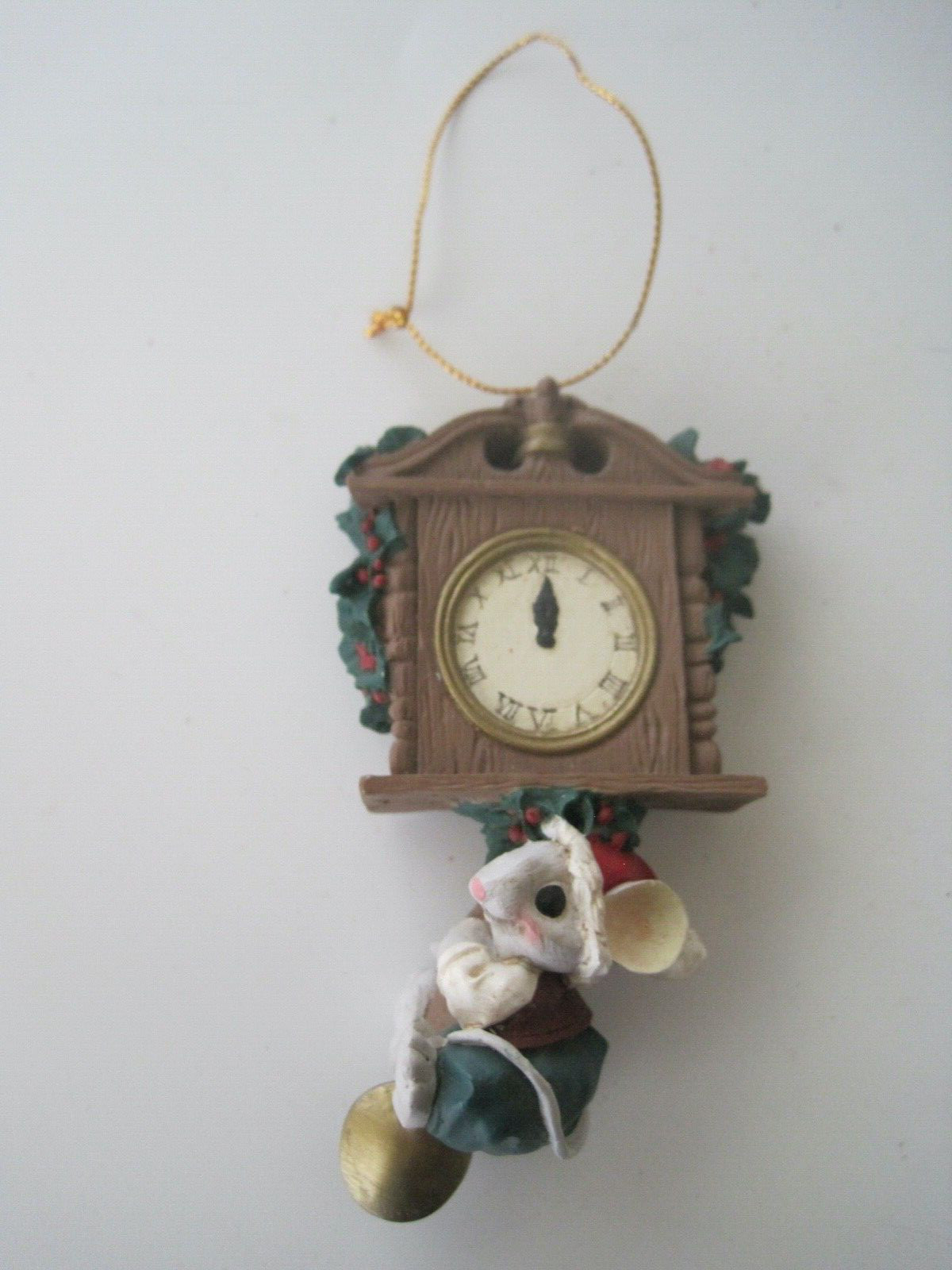 Mouse On Clock Pendulum Ornament
