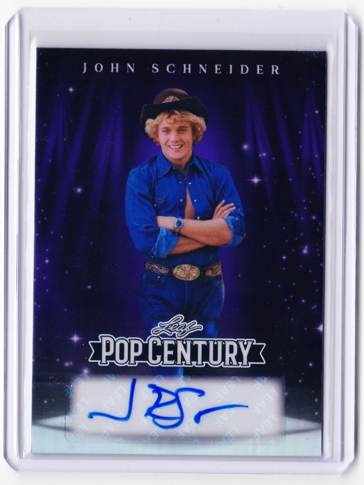 John Schneider 2026 Leaf Pop Century Autograph Card /7 Bo Dukes of Hazzard Auto