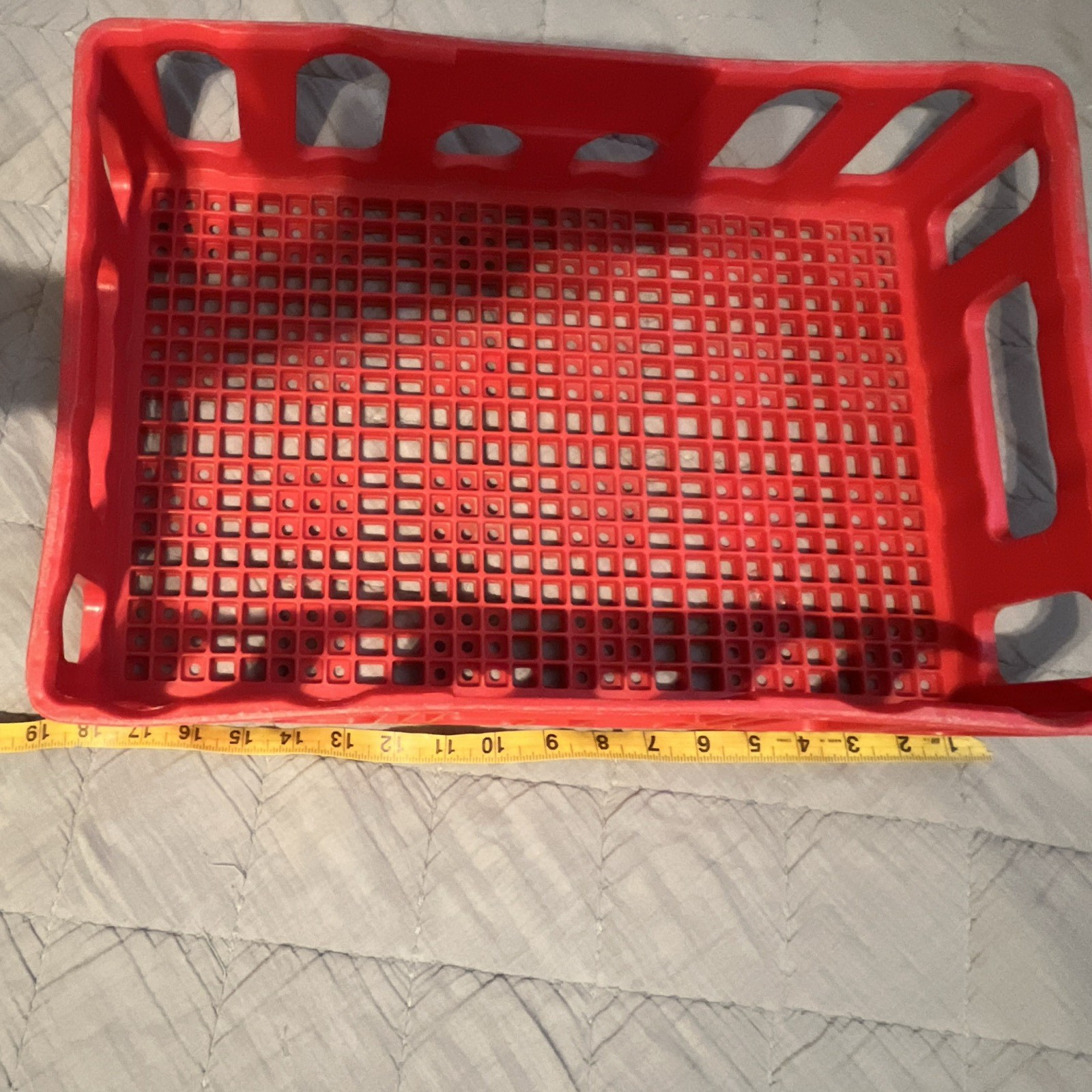 Coca-Cola Red Plastic Bottle Crate Carrier Caddy, Soda Theme Advertising