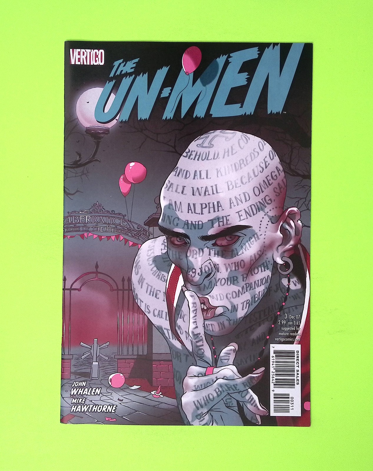 The Un-Men #3 2007 Vertigo Higher Grade Comic Book X236-32