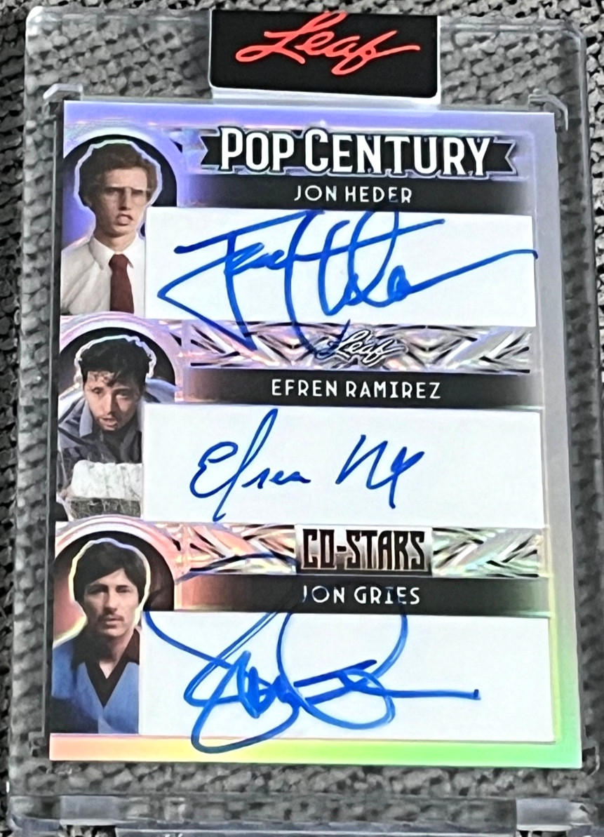 2025 Leaf Pop Century Jon Heder Efren Ramirez Jon Gries Co-Stars Auto #170/300