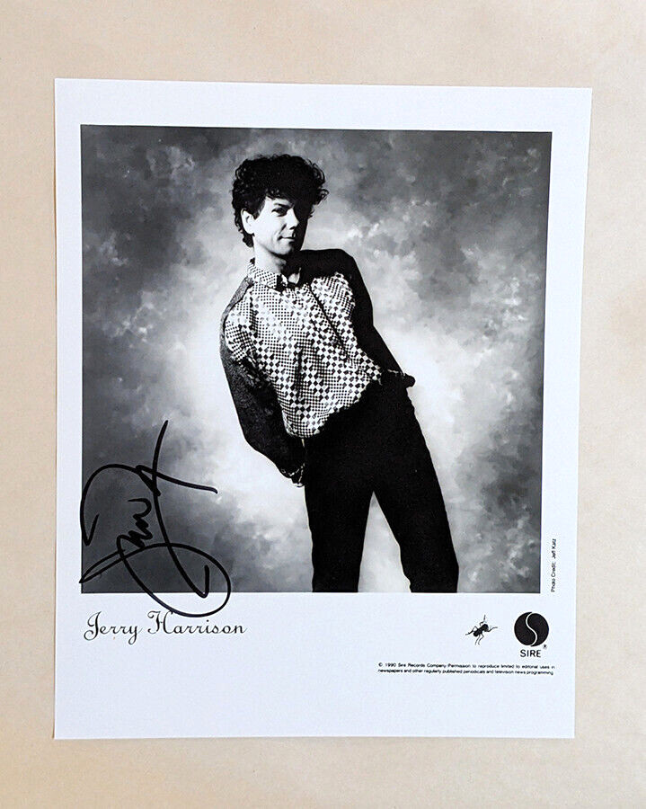 JERRY HARRISON talking heads SIGNED 8×10 PHOTO casual gods MODERN LOVERS coa