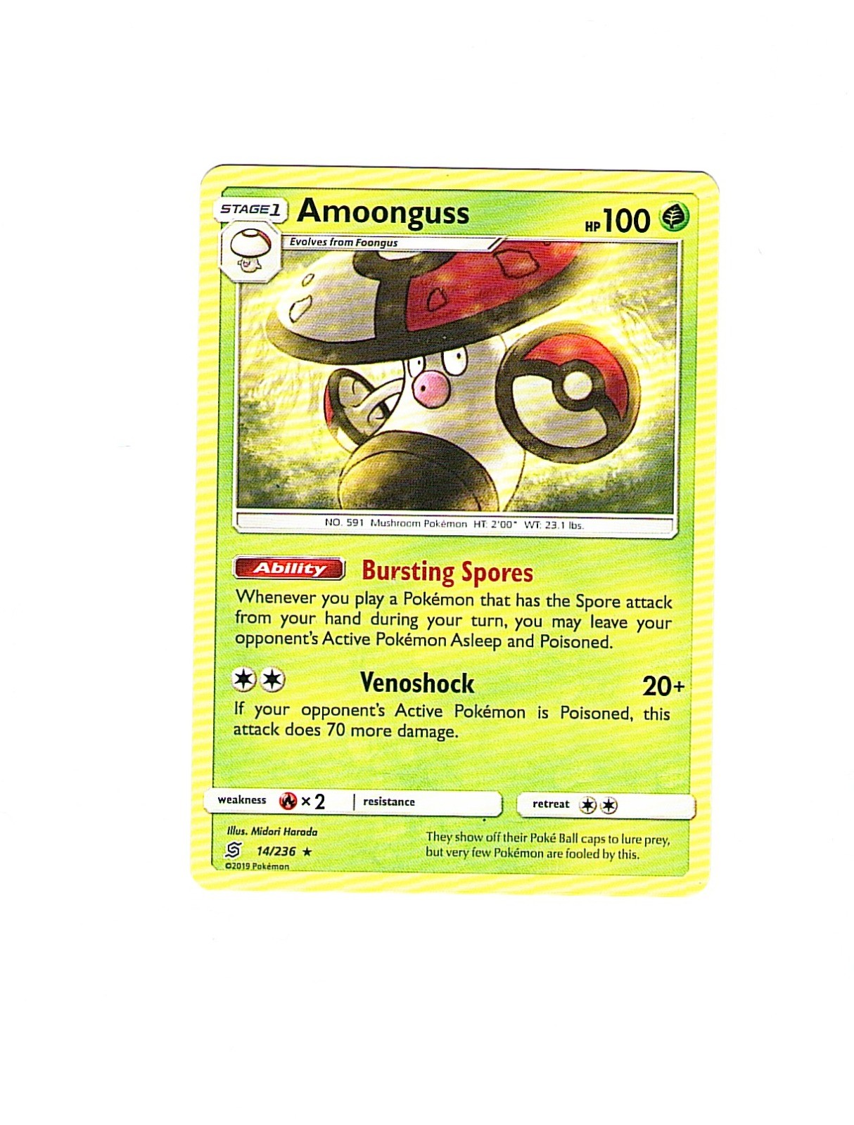 Amoonguss Rare SM – Unified Minds 14/236 NM