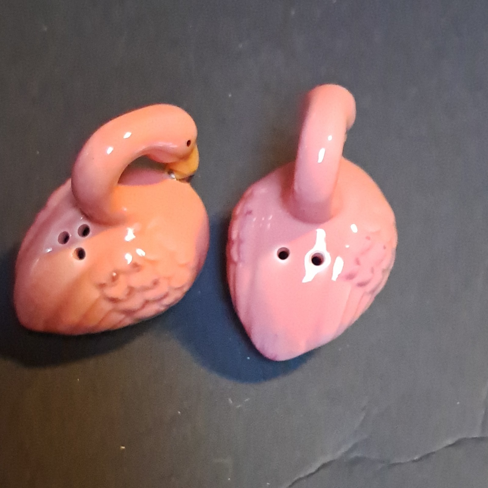 Vintage Pink Swan Ceramic Salt & Pepper Shakers Set, 2-Piece, Hand Wash Only