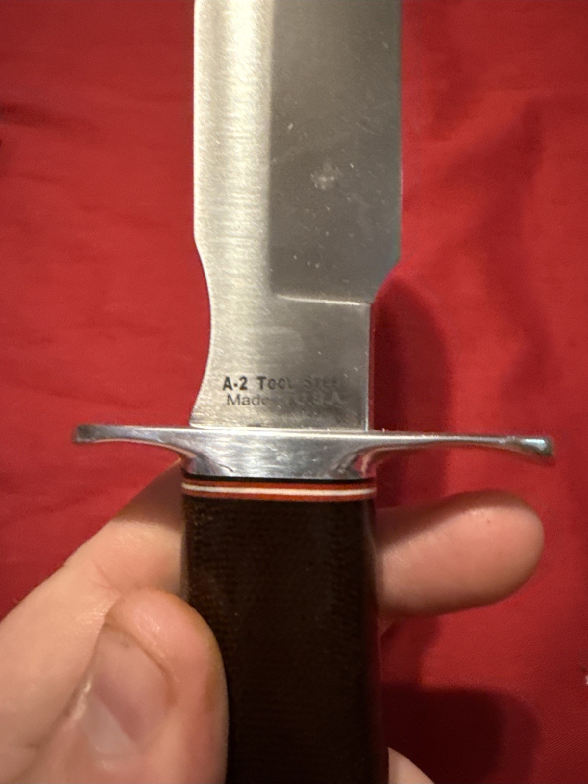 Blackjack Classic Model 7 Fixed Knife 7″ A-2 Tool Steel Blade Micarta Handle