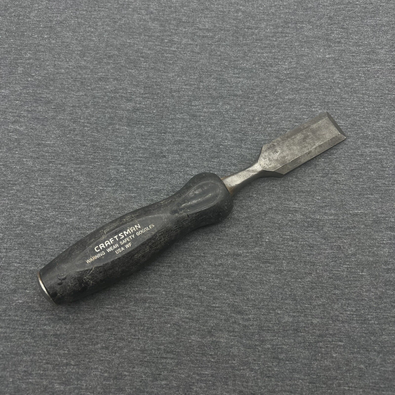 Craftsman 1″ Striking Wood Chisel Gouge Pocket Black Handle 36853 USA