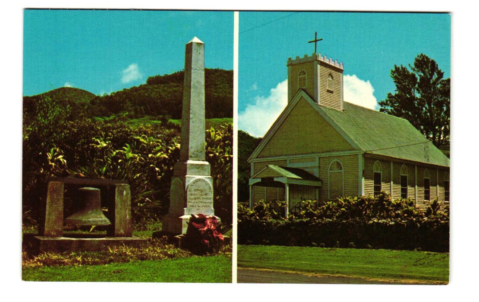 Original Church Bell brought from Massachusetts by Father Lyons VTG postcard Un