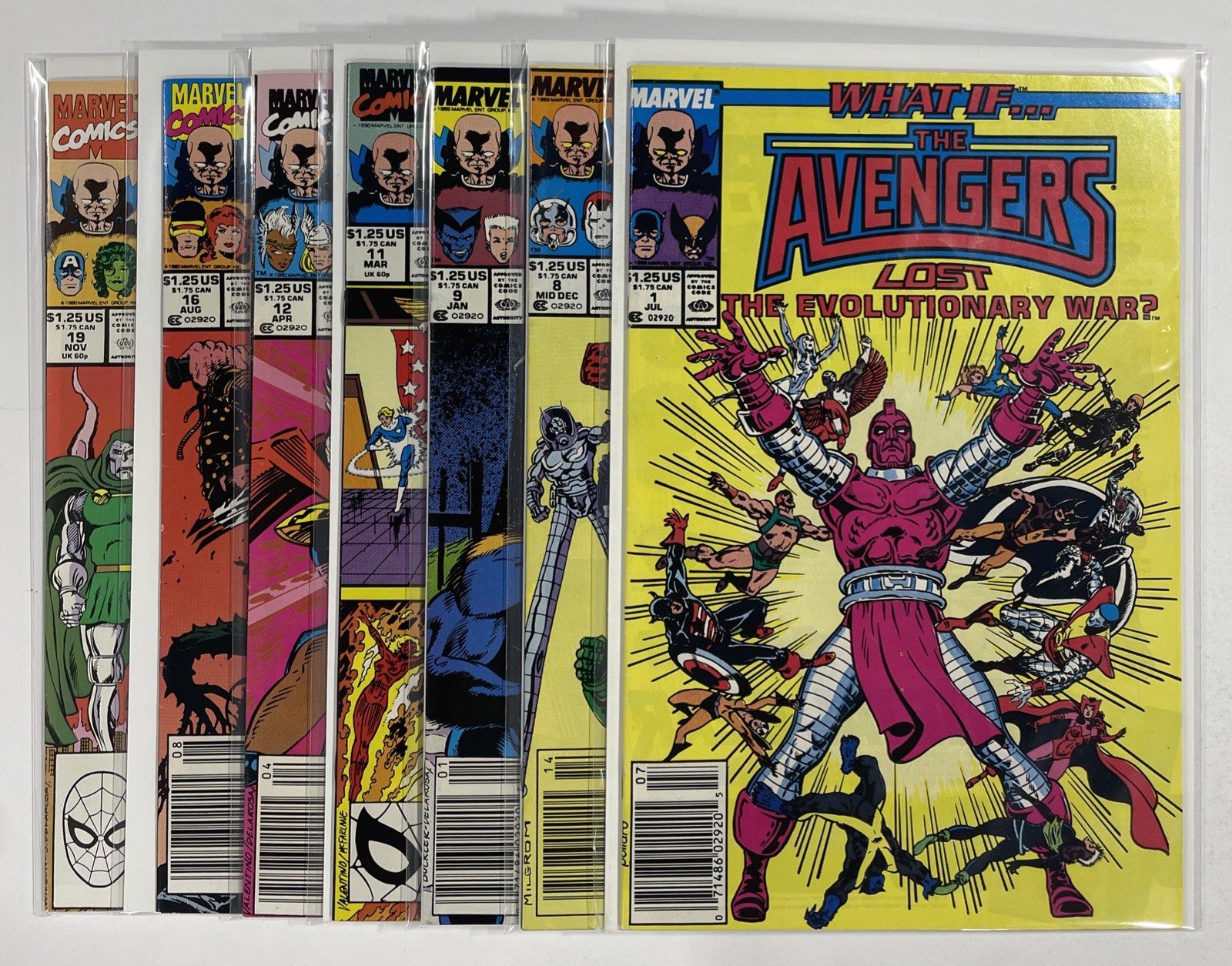 What If 1 8 9 11 12 16 19 Lot VF Very Fine 8.0 Marvel 1989