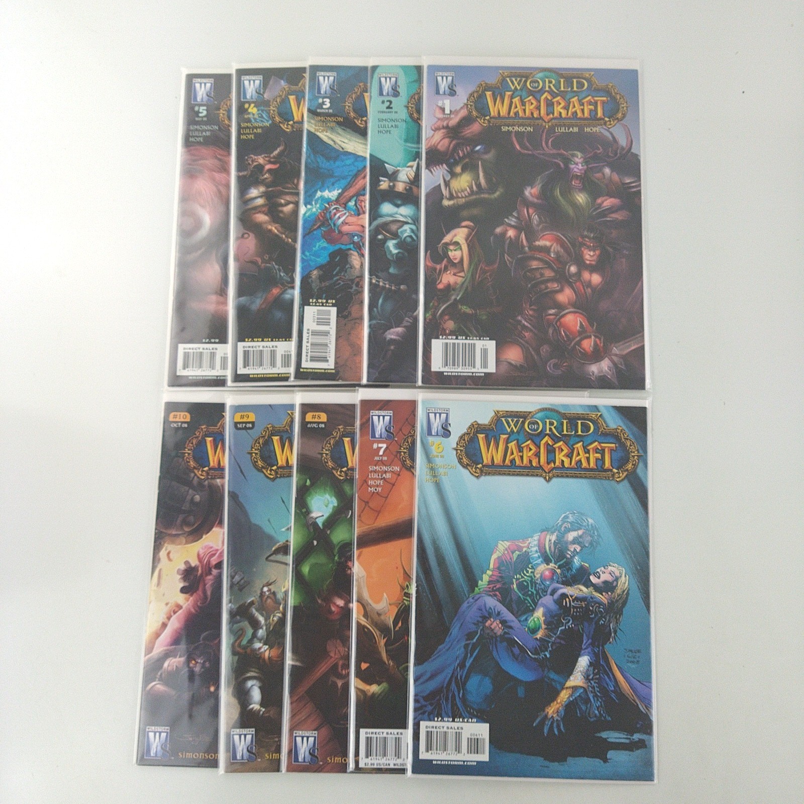 World Of Warcraft #1 2 3 4 5 6 7 8 9 10 Lot (2008 DC Wildstorm)