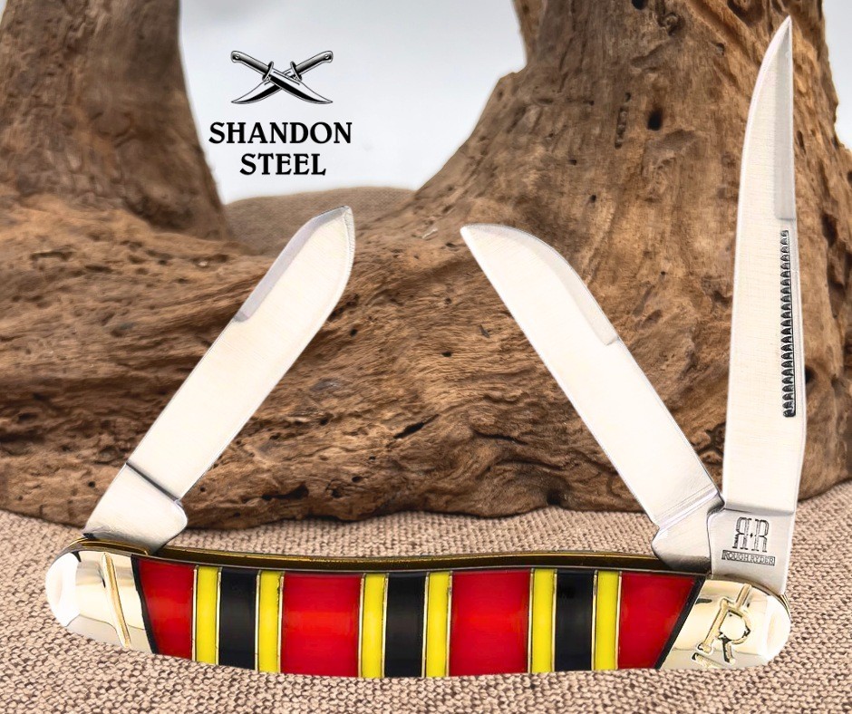 Rough Rider Stockman Coral Snake Black/Red/Yellow Folding Pocket Knife 2279
