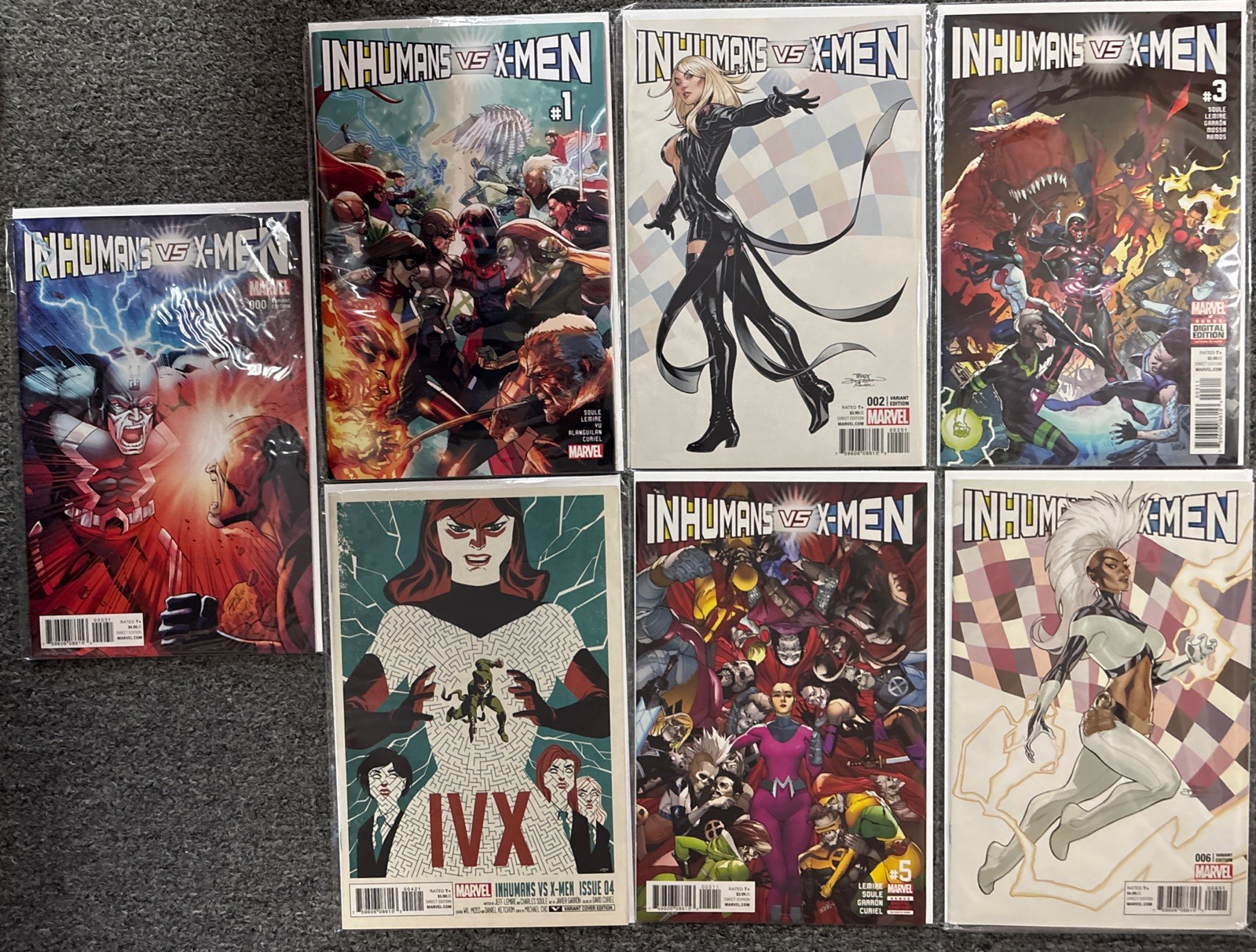 Inhumans vs X-men #0-6 Full Set (Marvel Comics 2016) Comics # 0 1 2 3 4 5 6