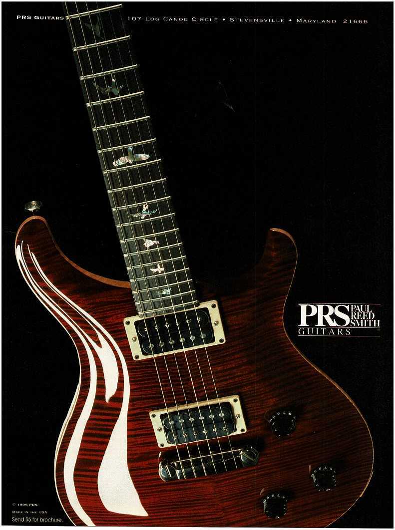 1996 PRS CE 22 red electric guitar Vintage Print Ad