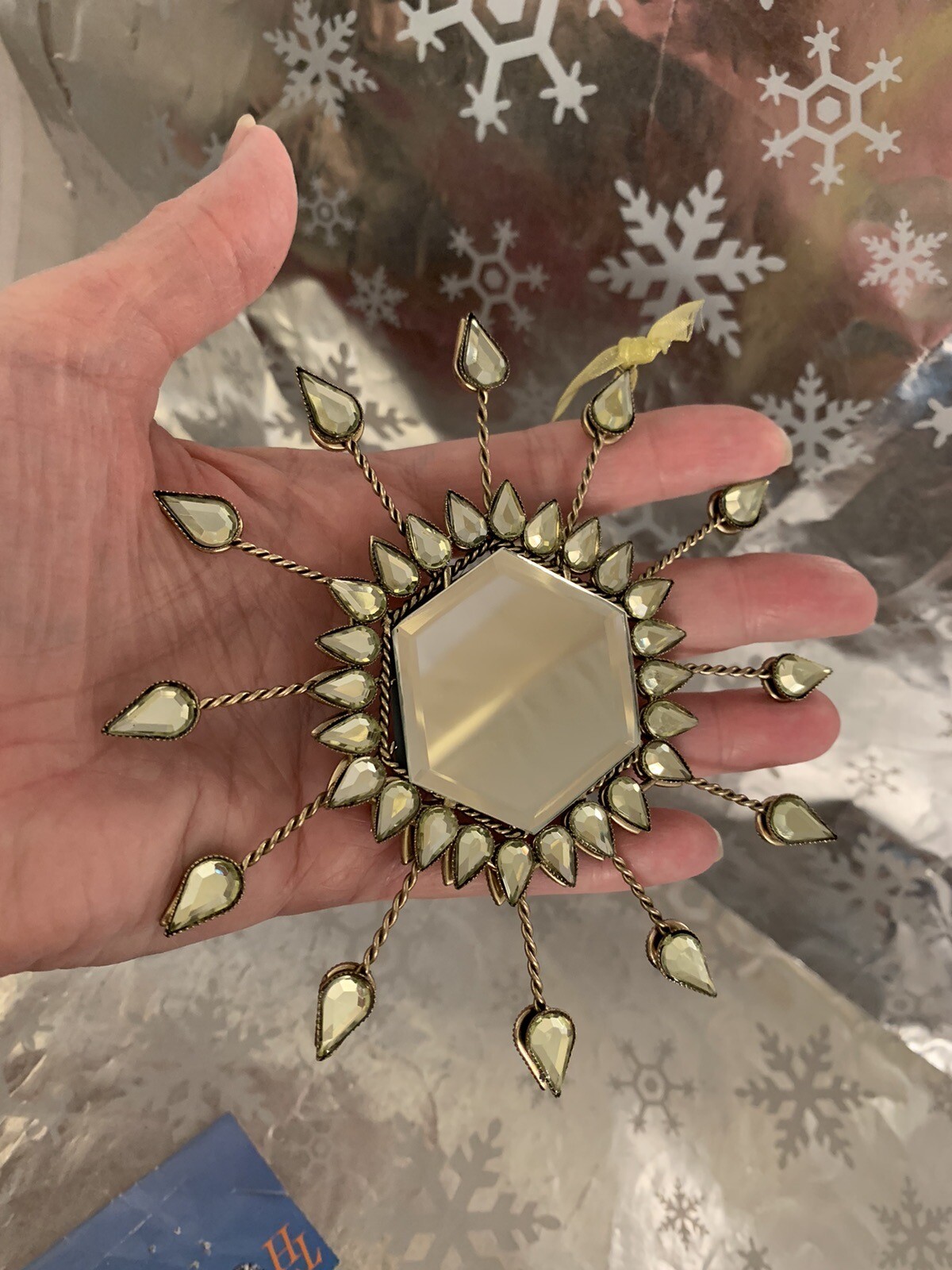❤️Mirrored Star Christmas Ornament North Pole Trading Co 2010 NWT