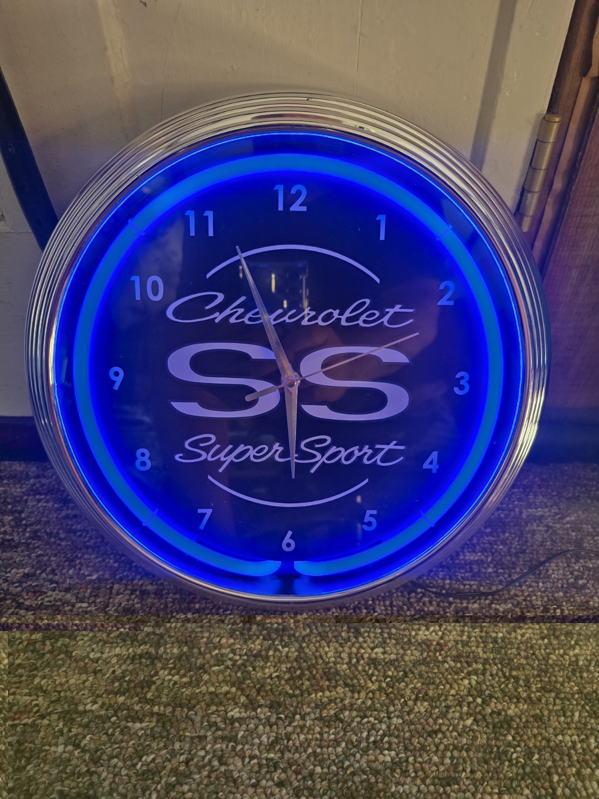 SS Neon Clock Chevy Chevelle sign Camaro Chevrolet Super Sport Nova El Camino