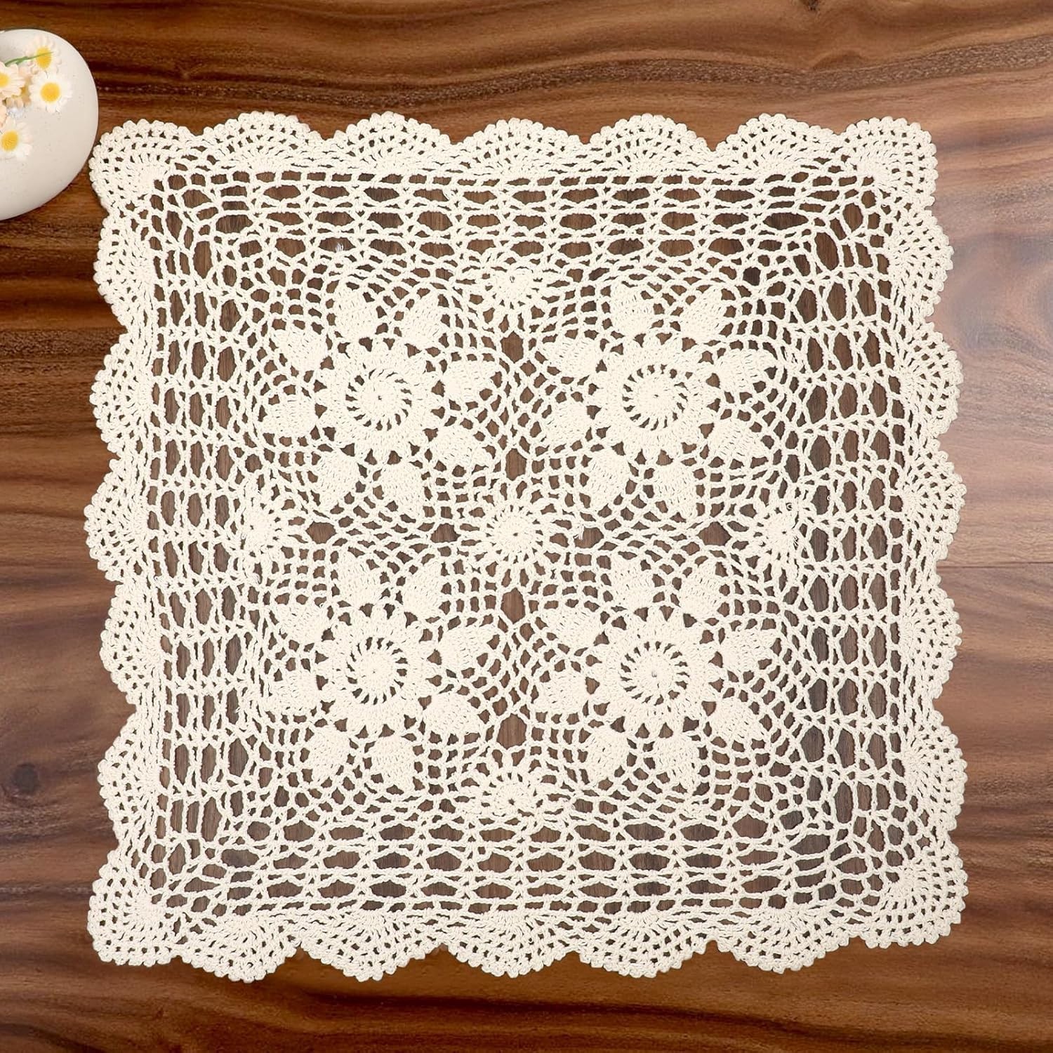 Cotton Handmade Crochet lace Table Runners Doilies Doily Table Dresser Scarf