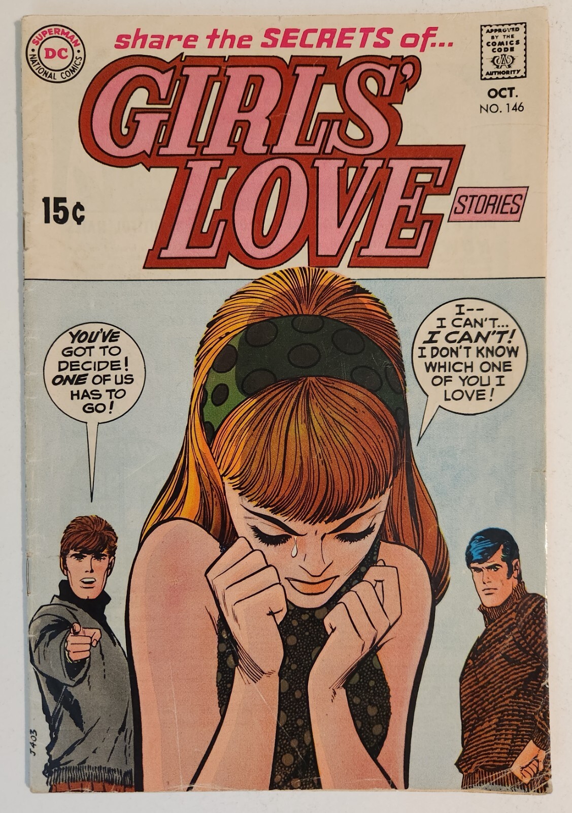 Girls’ Love Stories #146 (1969, DC) GD- Romance LOW GRADE