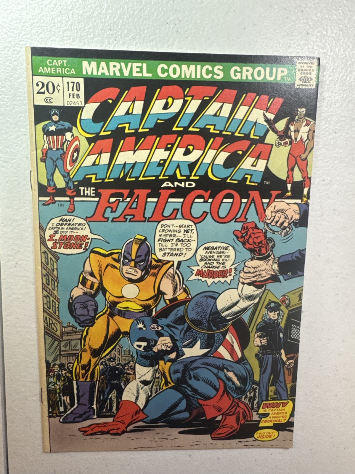 Captain America #170 7.0/7.5 1st Series 1ST FULL APP OF MOONSTONE 1973