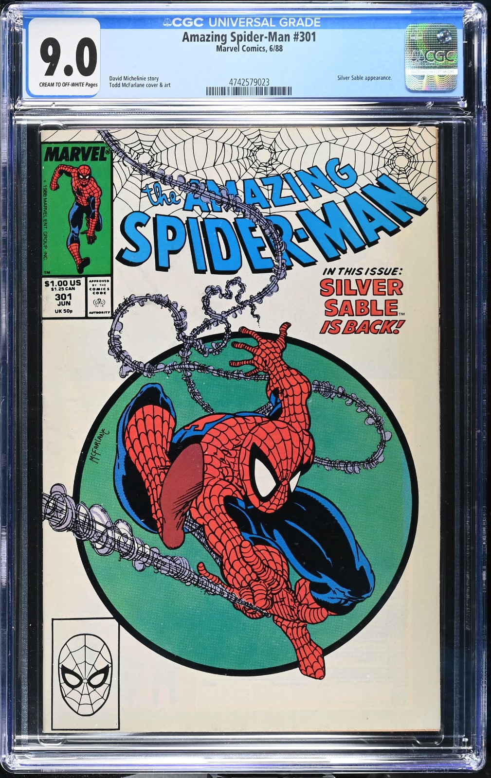 Amazing Spider-Man #301 Todd McFarlane Cover / Art CGC 9.0