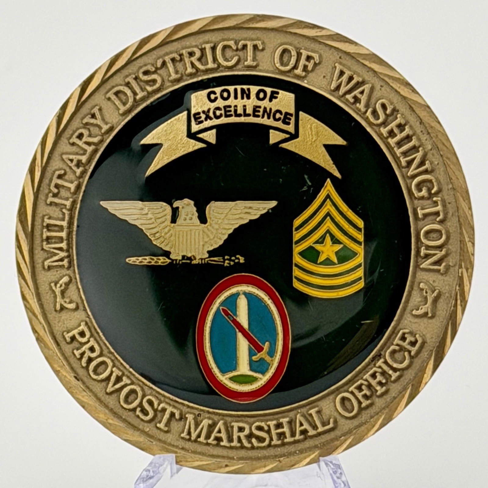 MDW Provost Marshal Military Police Challenge Coin Excellence COL & CSM NCR Rare
