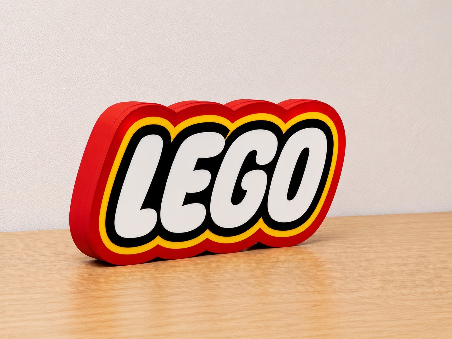 LEGO Logo LED Light Box USB Powered 3D Printed Desk Lamp Sign 9″ x 5 ” Inch
