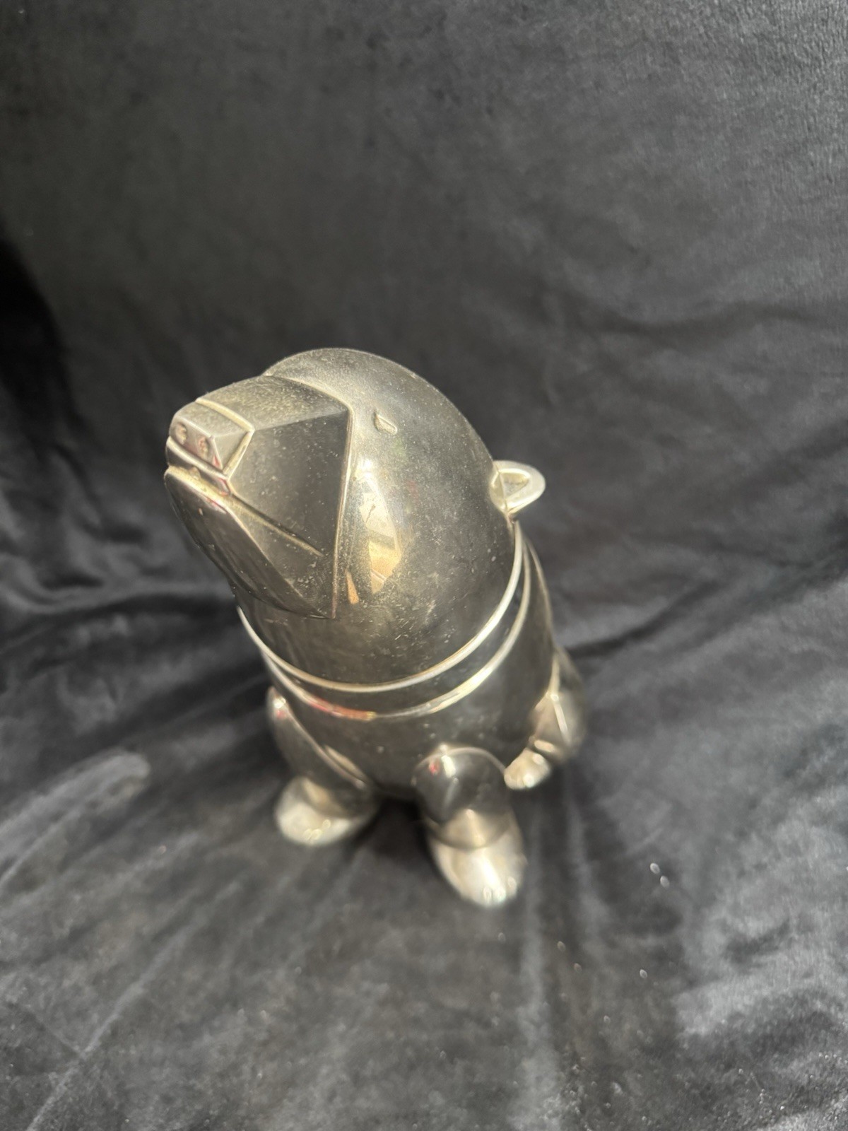 11” Vintage Polar Bear silver plated Cocktail Shaker Mixer Art Deco