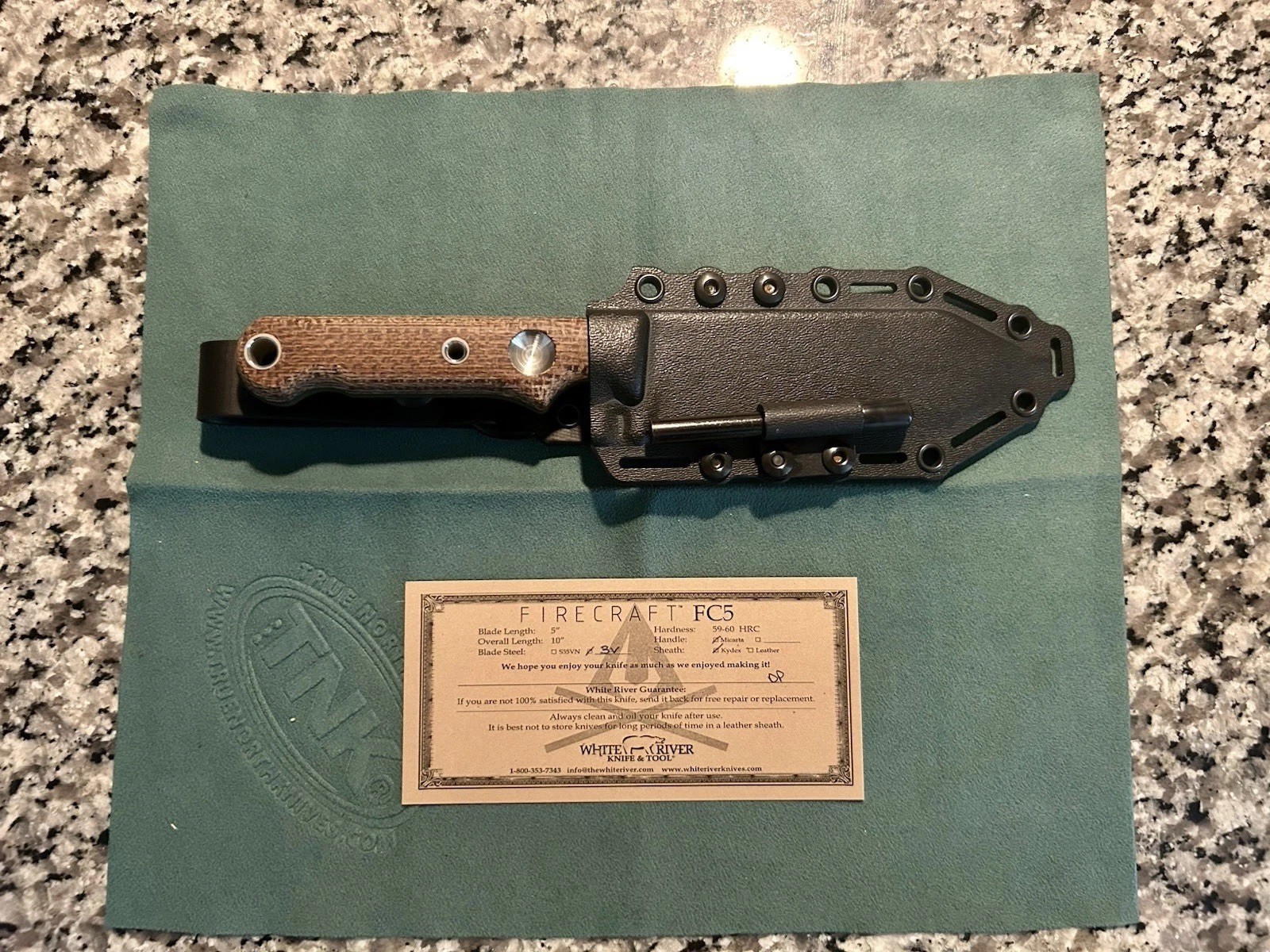NEW!! WHITE RIVER FIRECRAFT 5 3V -OD GREEN CERAKOTE NATURAL BURLAP